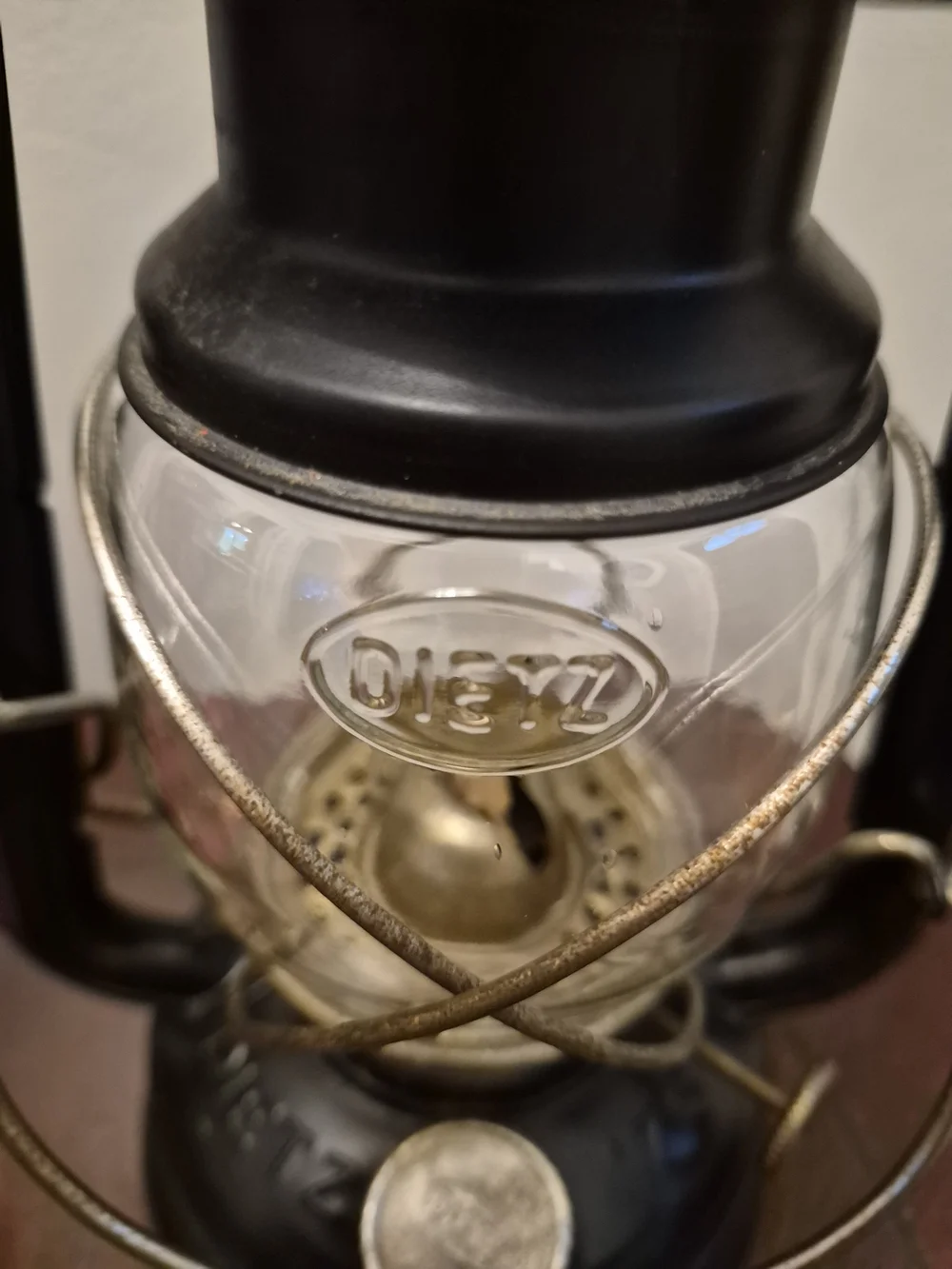 Classic Dietz Red 50 and Black 76 Metal Hurricane Lantern Pair